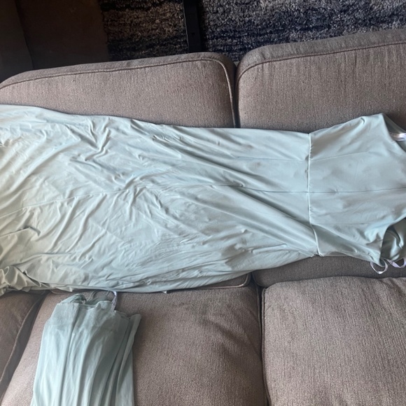 David’s Bridal Dusty Sage Bridesmaid Dress - Picture 2 of 2